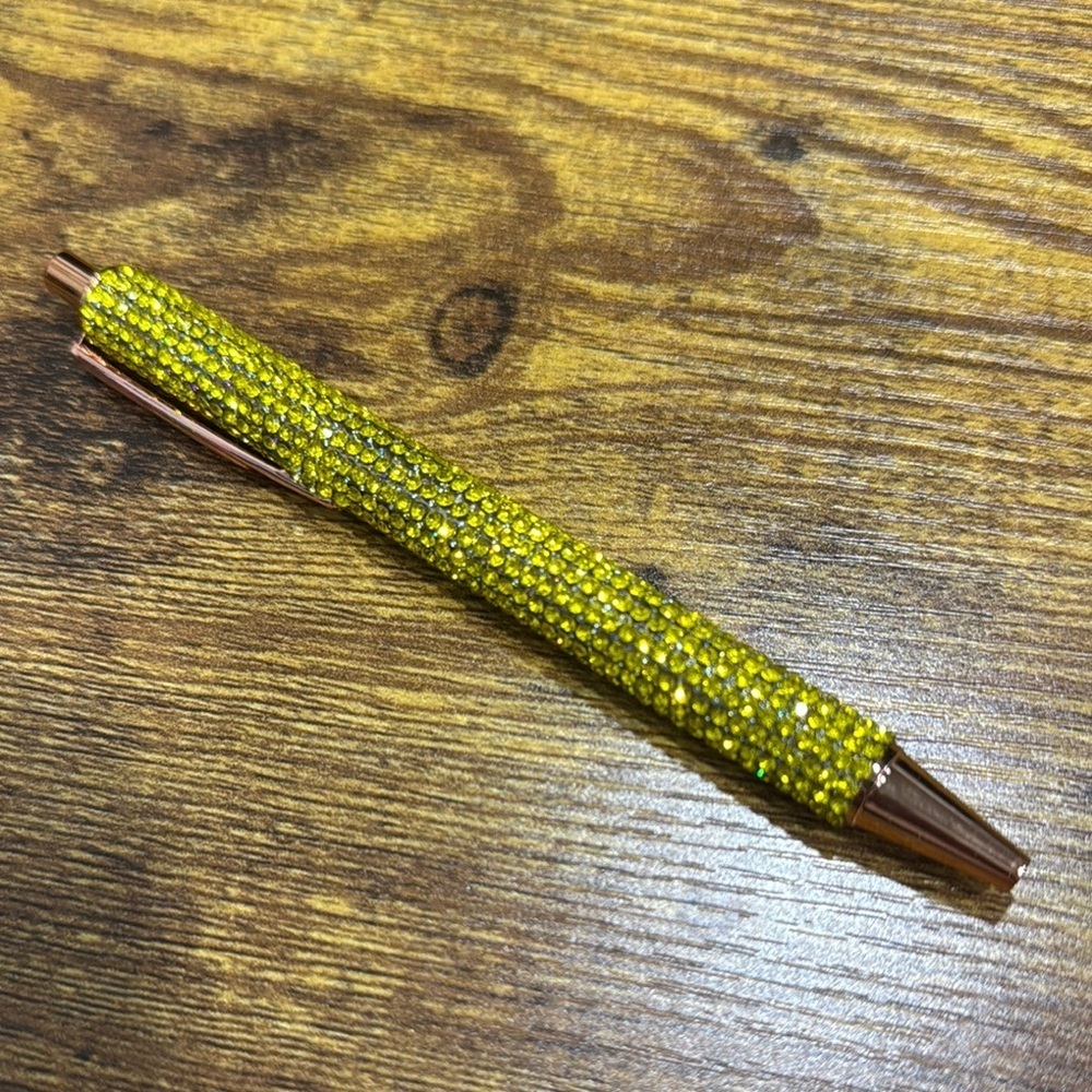 Yellow Rhinestone Pen
